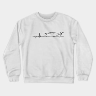 CH-53 / MH-53 Helicopter Heartbeat Pulse Crewneck Sweatshirt